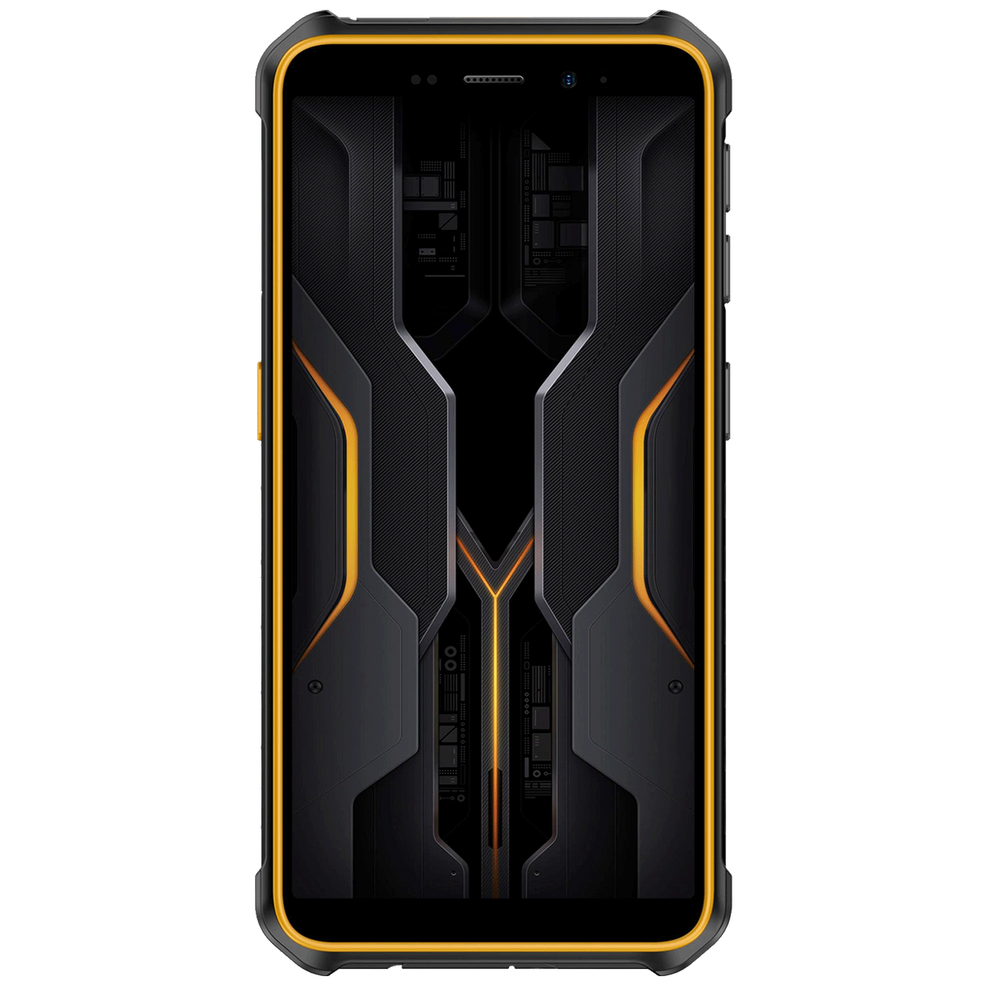 Ulefone Armor X12 Pro u narandžastoj boji sa X uzorkom na stražnjoj strani