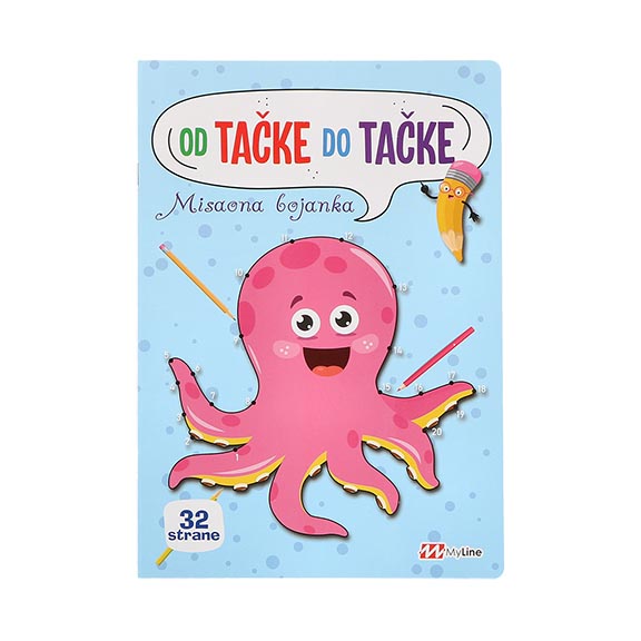 MO Bojanka od tačke do tačke - ilustracija dečje misaone bojanke sa tačkama