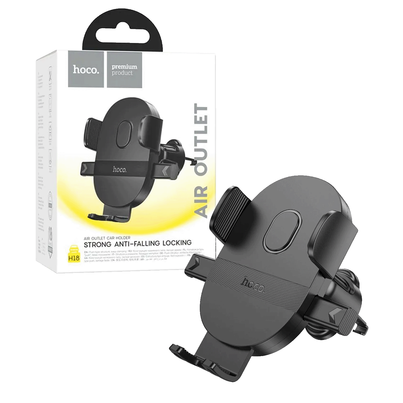 HOCO H18 Mighty auto držač za mobilne telefone pričvršćen na ventilacijski otvor sa 360° pokretljivošću