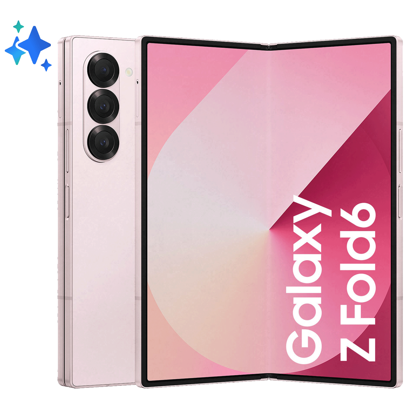 Samsung Galaxy Z Fold 6 5G pink boja, rasklopljen telefon sa velikim zaslonom