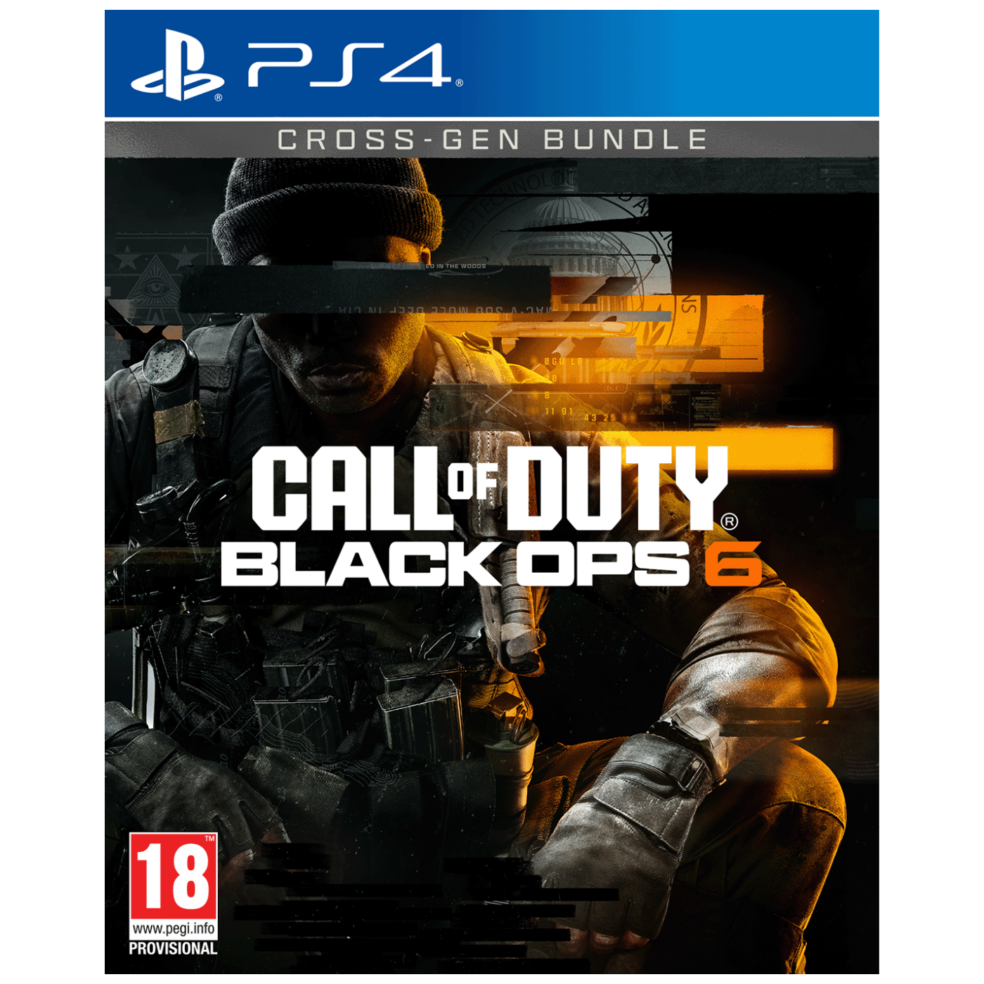 Omot igre Call of Duty: Black Ops 6 za PlayStation 4 sa akcionom scenom i logom igre