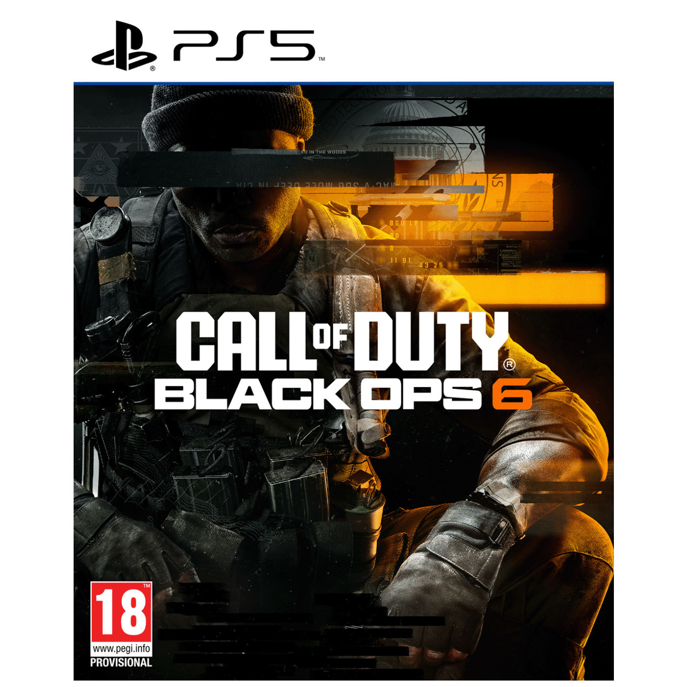 Omot igre Call of Duty: Black Ops 6 za PlayStation 5 sa akcionim prizorima