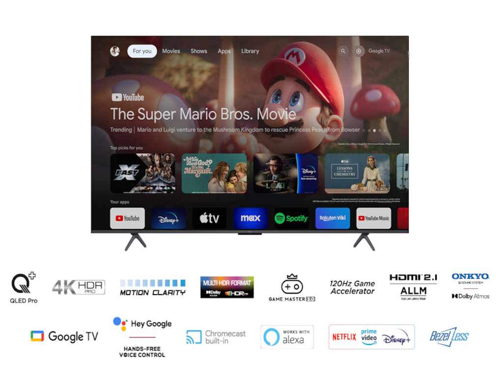 TCL 55C655 QLED 4K televizor sa bezramnim dizajnom i metalnim okvirom