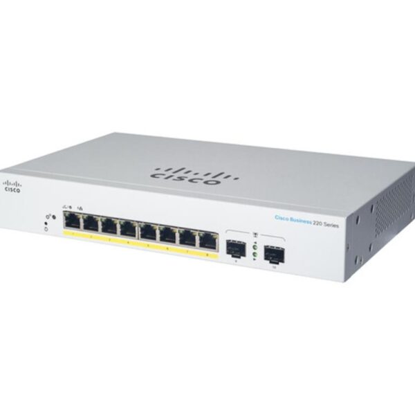 Cisco CBS220 Smart 8-port GE switch crne boje sa osam Gigabit Ethernet portova