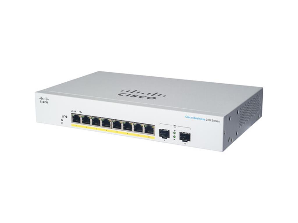 Cisco CBS220 Smart 8-port GE switch crne boje sa osam Gigabit Ethernet portova