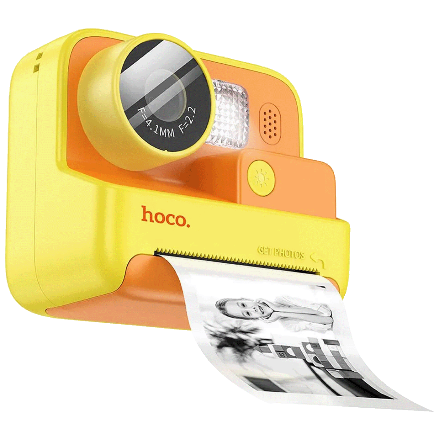 Žuta HOCO DV200 dječija kamera sa printerom i 2" IPS zaslonom