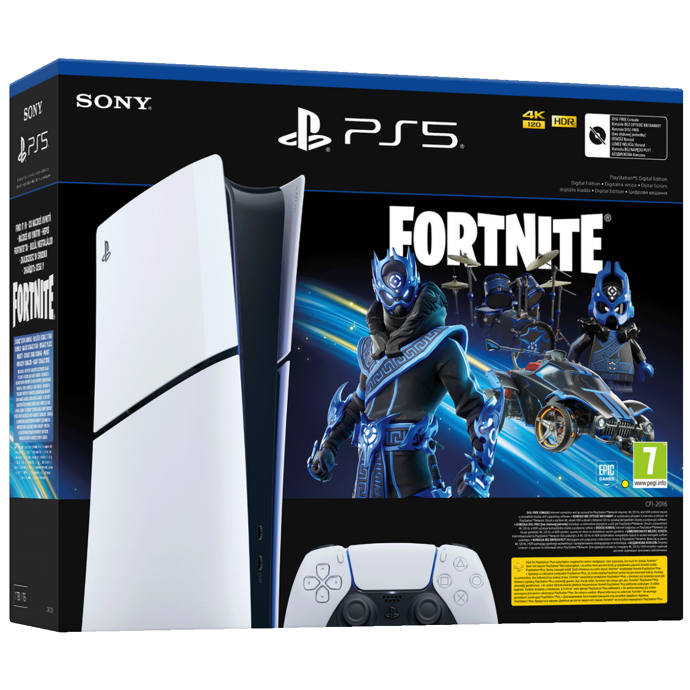 Sony PlayStation 5 Digital Edition konzola sa Fortnite Cobalt Star Bundle paketom