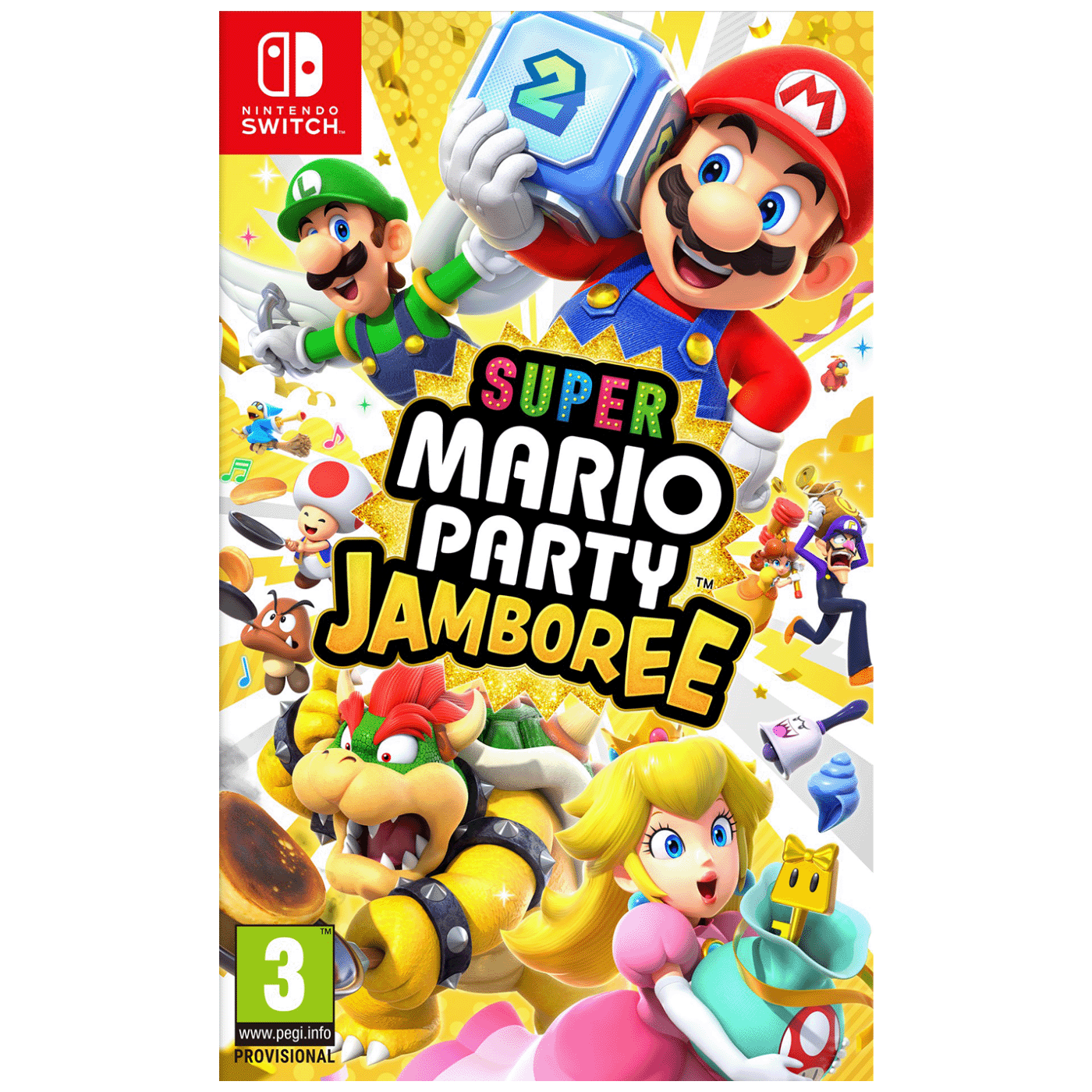 Naslovnica igre Super Mario Party Jamboree za Nintendo Switch sa likovima iz Mario serijala