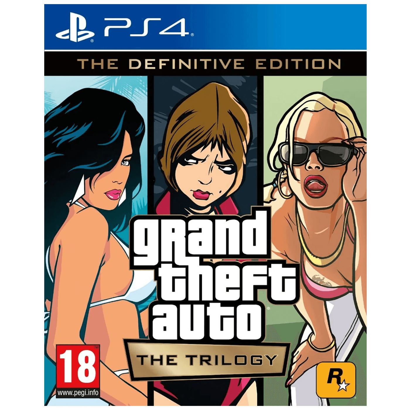 GTA Trilogy Definitive Edition za PlayStation 4 - omot igre sa logom Take 2