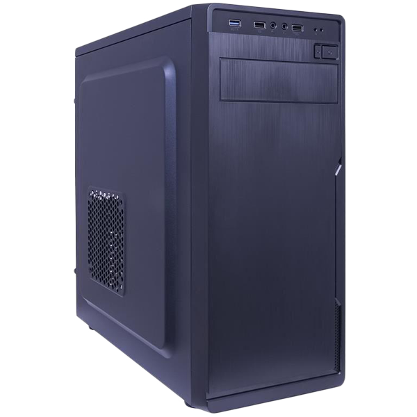 AMD Ryzen 3400G desktop računar sa BIOSTAR B450 matičnom pločom i crnim kućištem