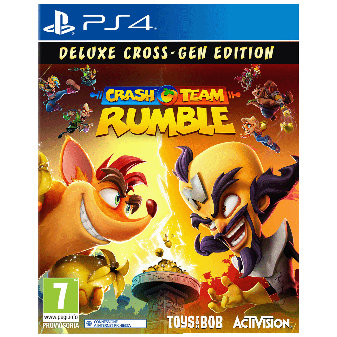 Crash Team Rumble Deluxe Edition za PlayStation 4 sa omotom igre i likovima