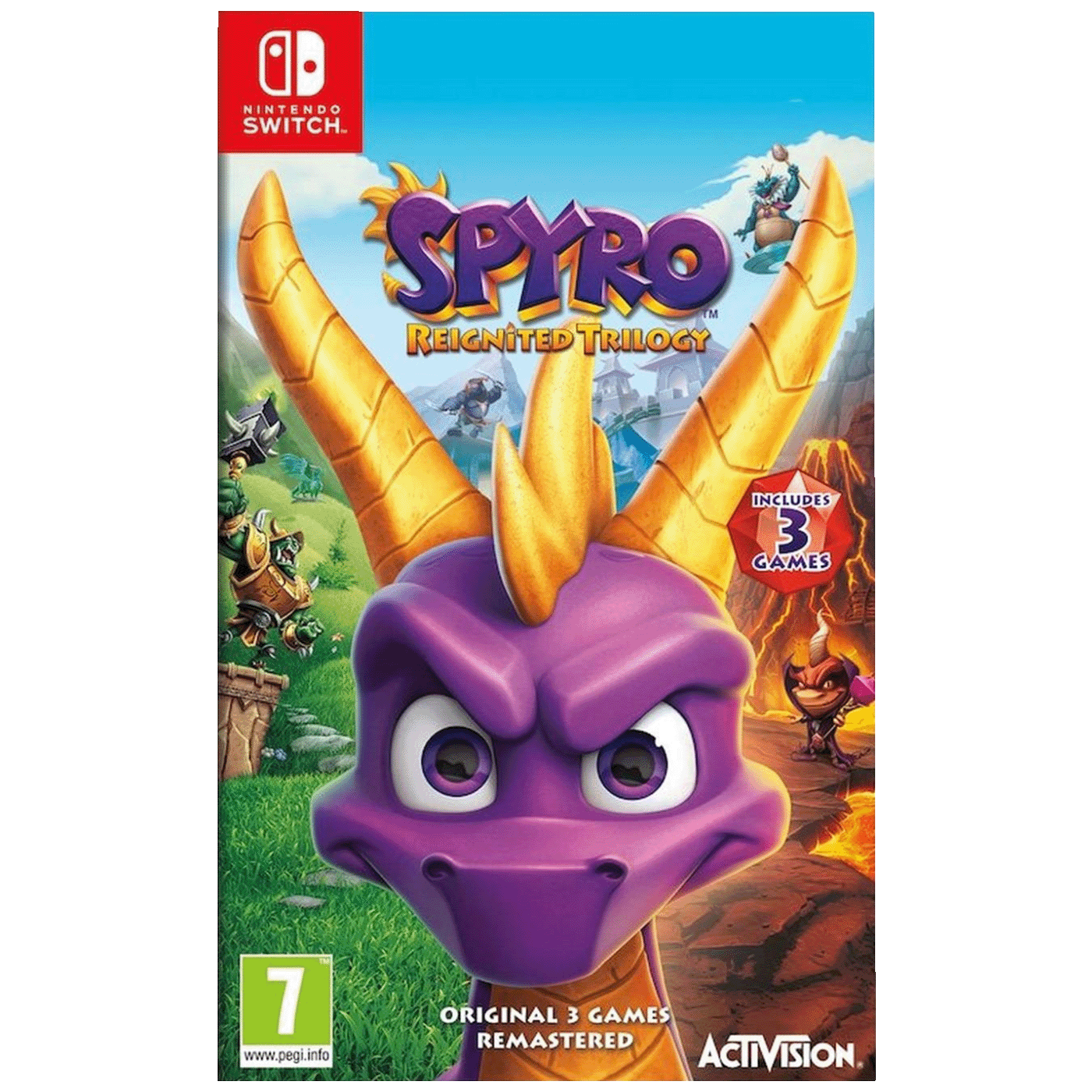 Spyro Reignited Trilogy za Nintendo Switch - omot igre sa zmajem Spyro