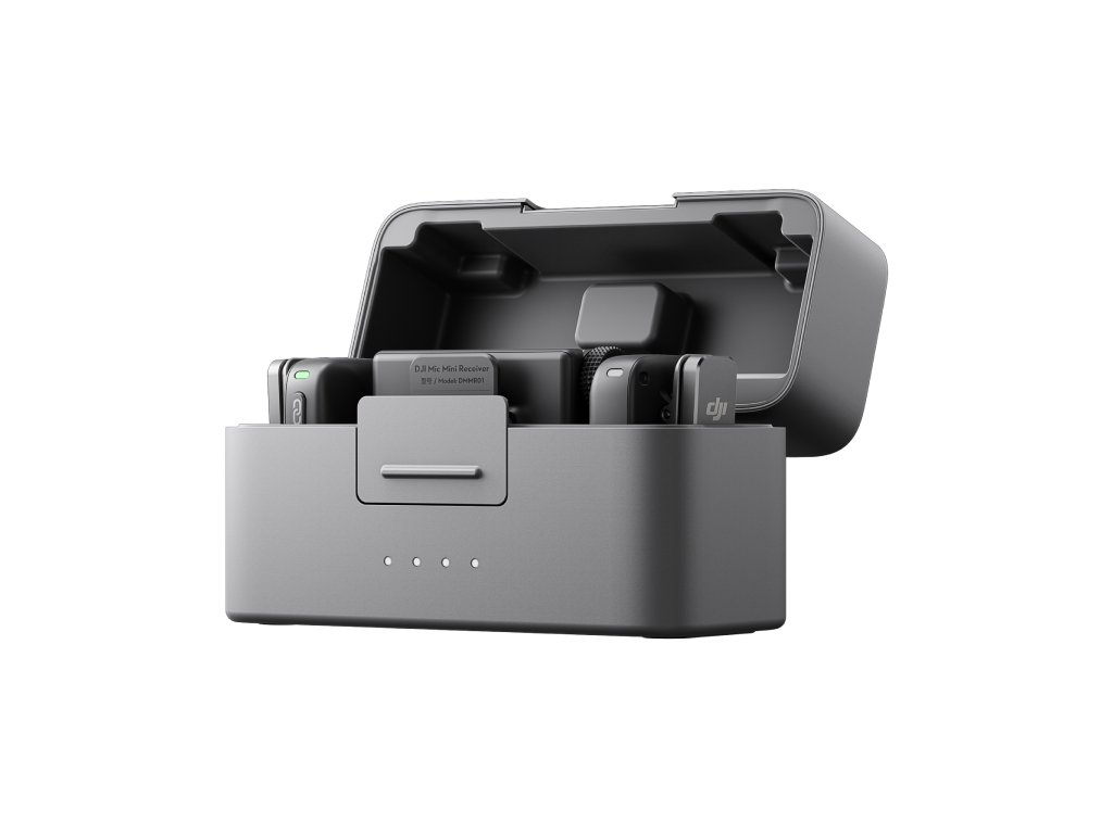 DJI Mic Mini bežični mikrofon set sa punjačem u crnoj boji