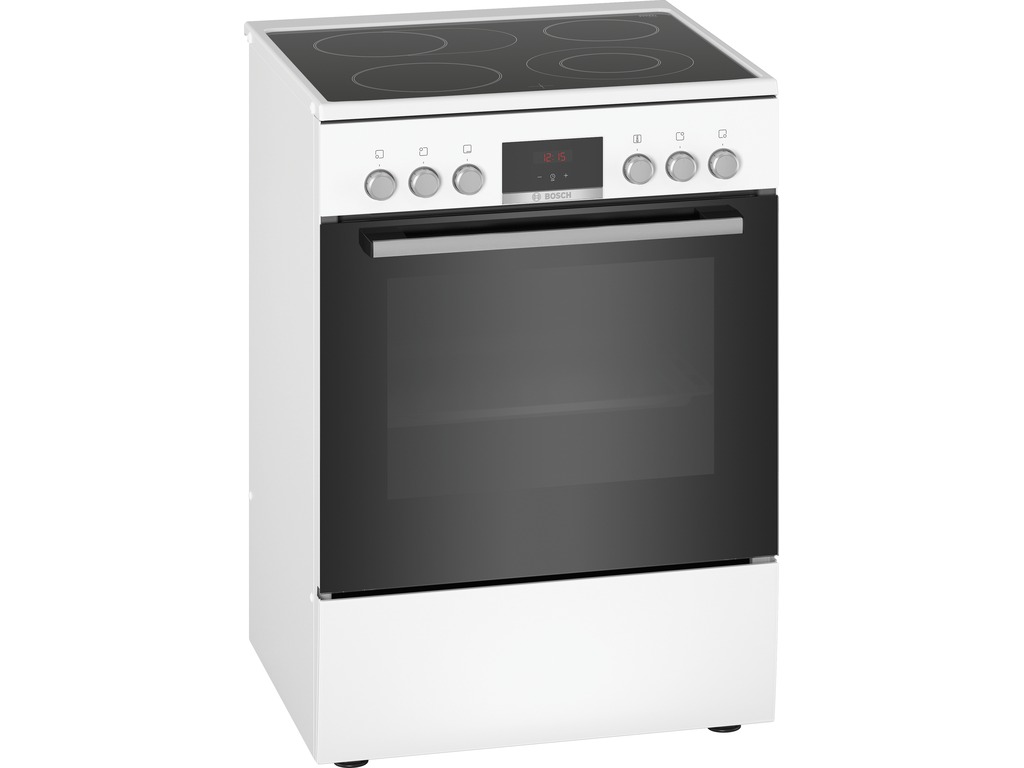 BOSCH električni štednjak Serie 4, bijele boje sa displayom i EcoCleanDirect tehnologijom.