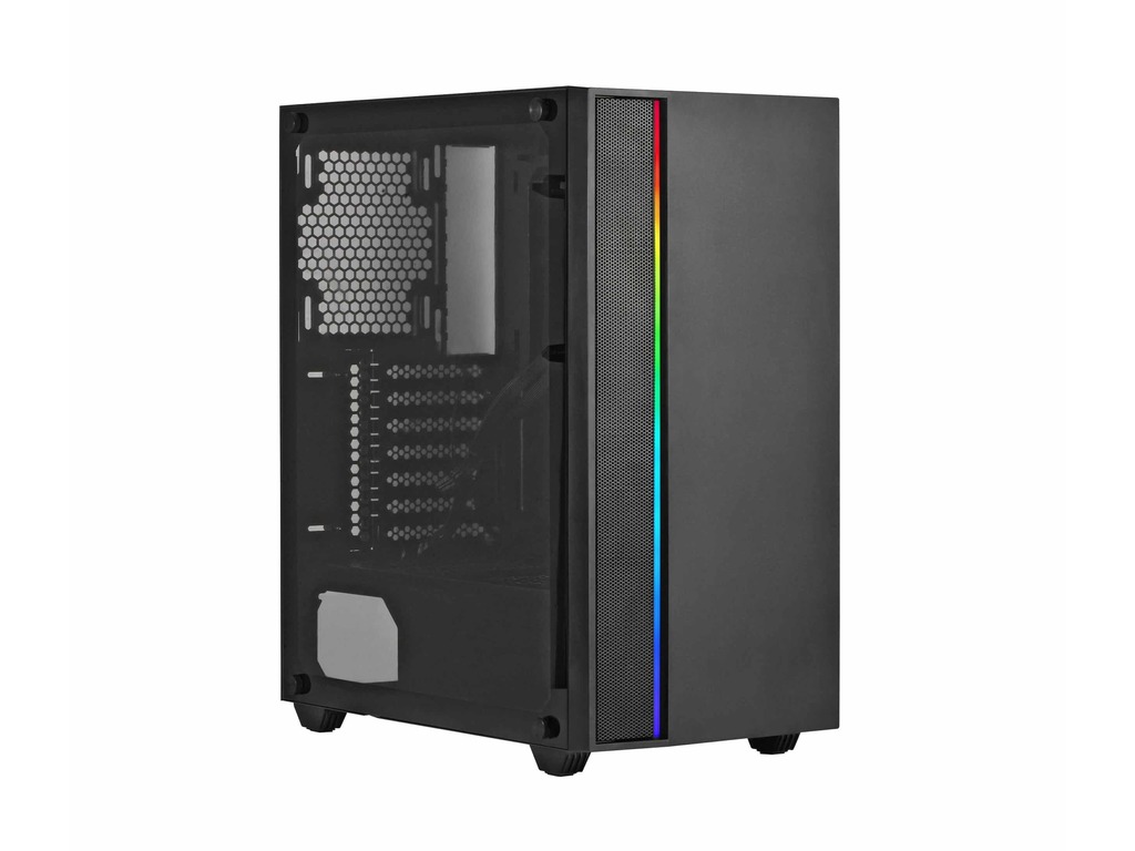 Spire midi case 7038 RGB mesh sa osvetljenim ventilatorima i prozračnim dizajnom