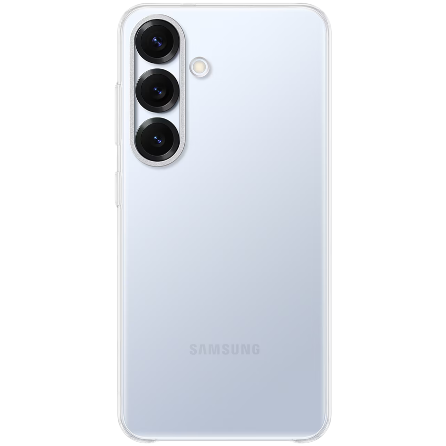 Transparentna maska za Samsung Galaxy S25 na beloj površini