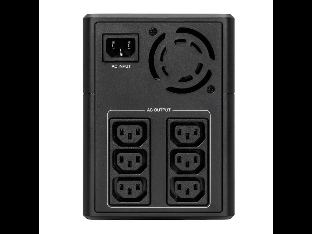 Eaton 5E 1600 USB IEC UPS uređaj sa prikazanim ulaznim i izlaznim priključcima