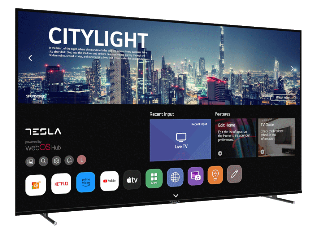 Tesla TV 75E645BUW 4K Smart TV sa crnim okvirom i 75-inčnim ekranom