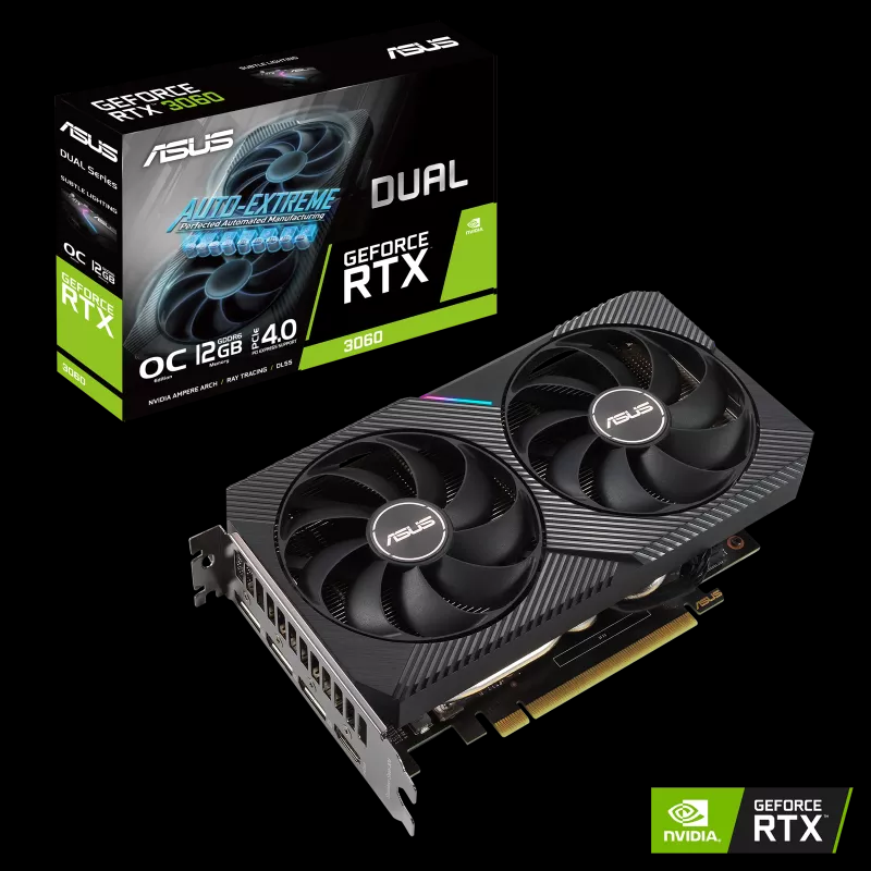 ASUS DUAL RTX 3060 grafička kartica sa dva ventilatora i HDMI/DP izlazima