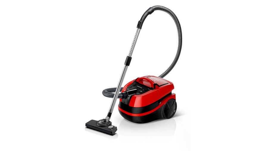 Crveno-crni BOSCH Wet & Dry usisivač Serie 4 sa HEPA 13 filterom
