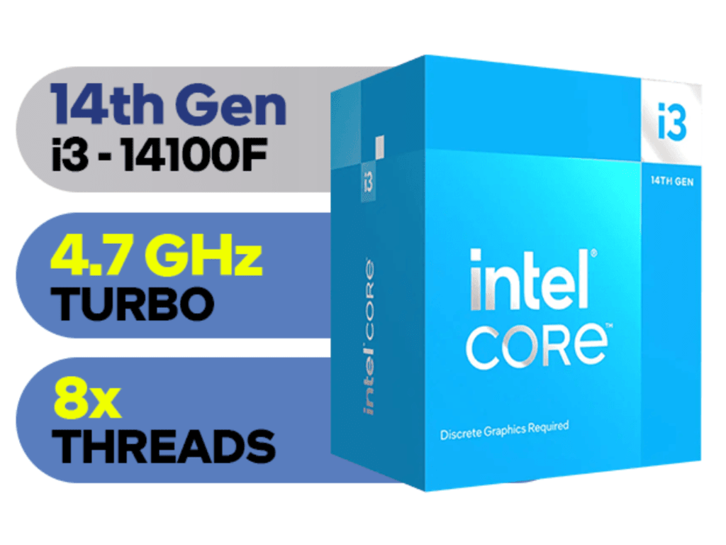 Intel Core i3-14100F procesor sa LGA1700 soketom i originalnim pakovanjem