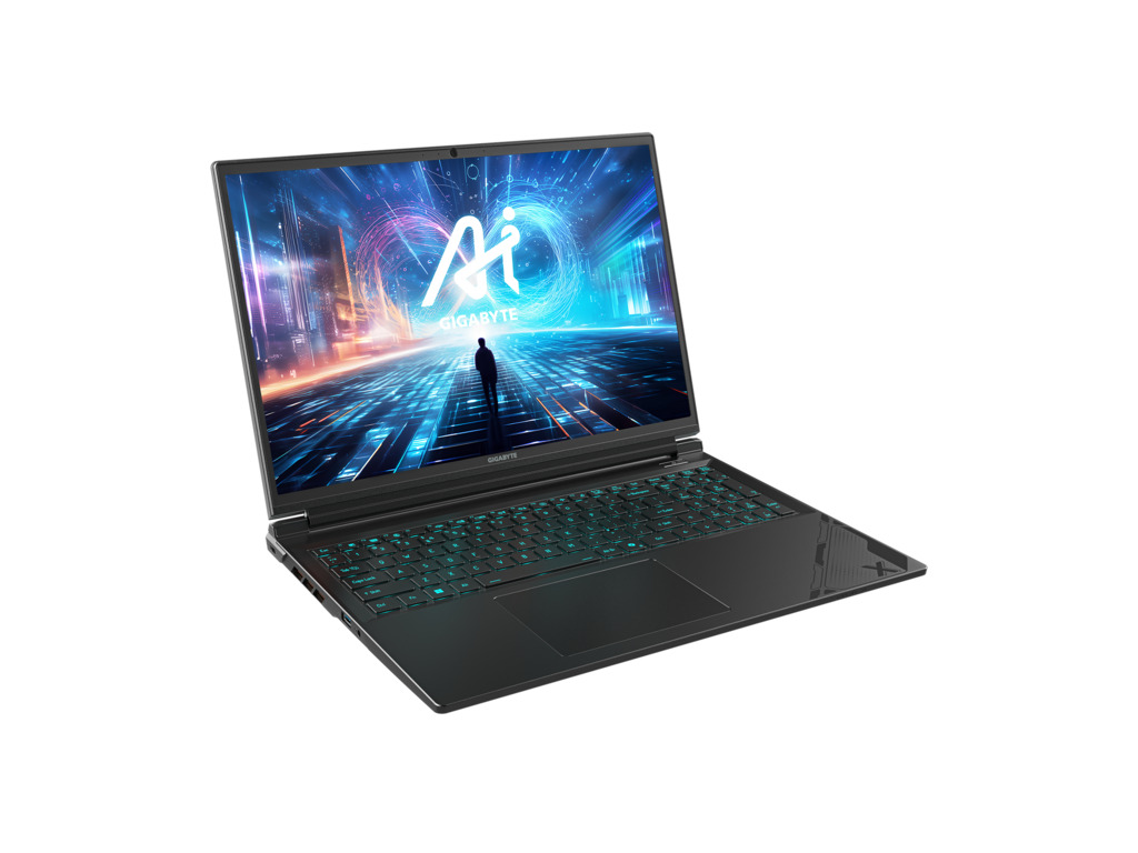 Gigabyte G6X laptop sa srebrnim kućištem i 16-inčnim FHD+ ekranom