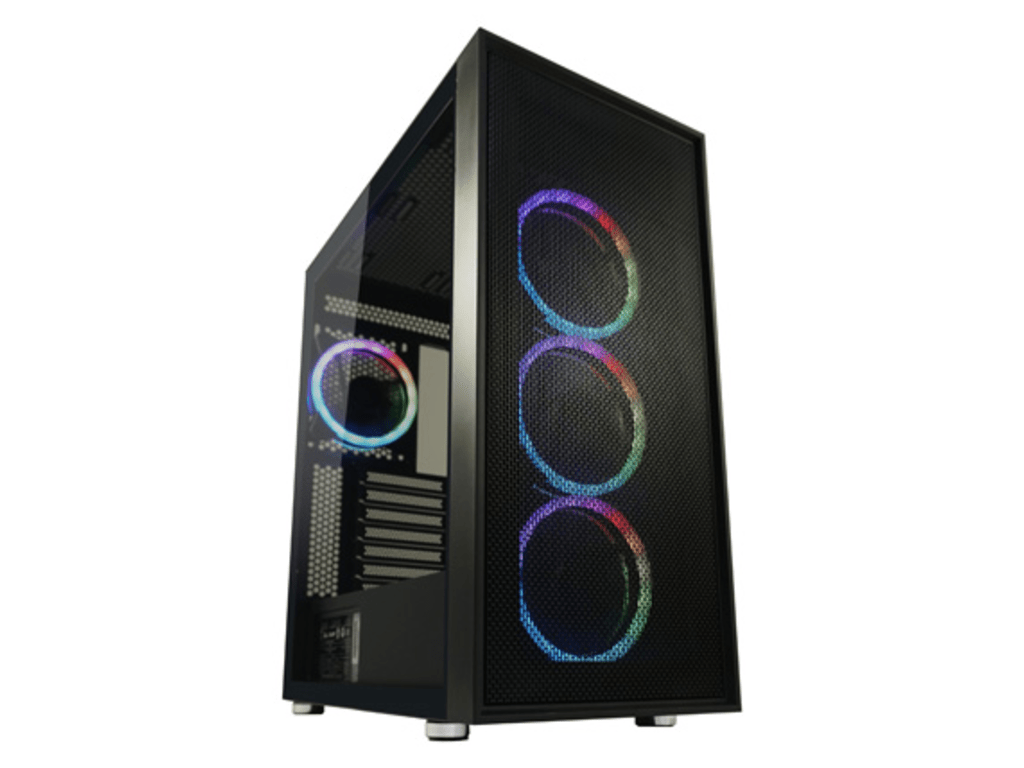 LC-Power Gaming 802B ATX kućište sa 4 RGB ventilatorima u crnoj boji