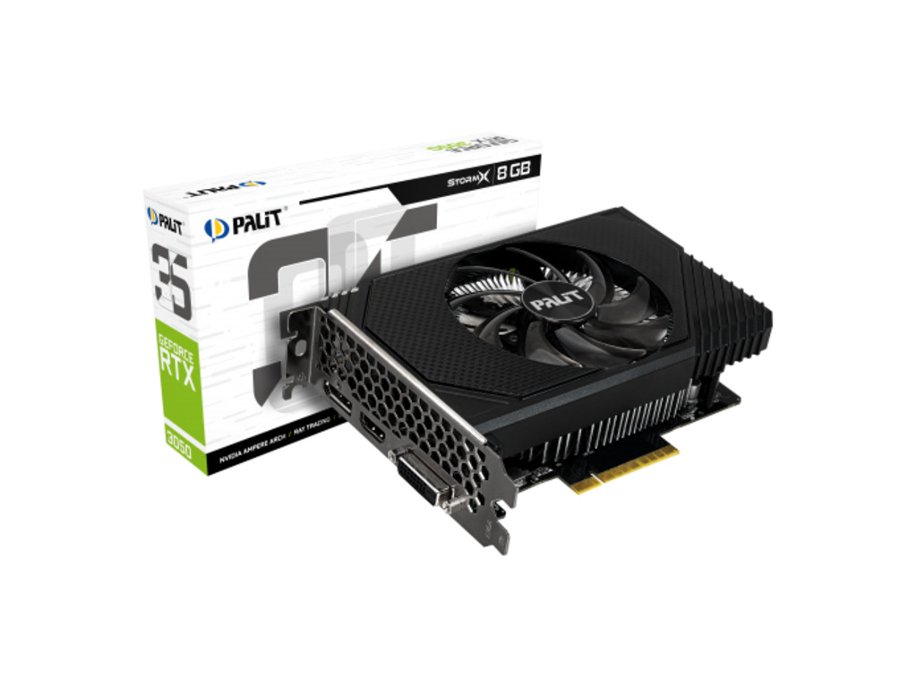 PALIT RTX 3050 StormX grafička kartica sa aktivnim hlađenjem i HDMI, DVI i DP izlazima