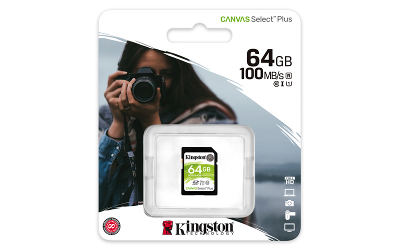 Kingston SD kartica 64GB Class 10 Canvas Select Plus sa oznakom 100MB/s
