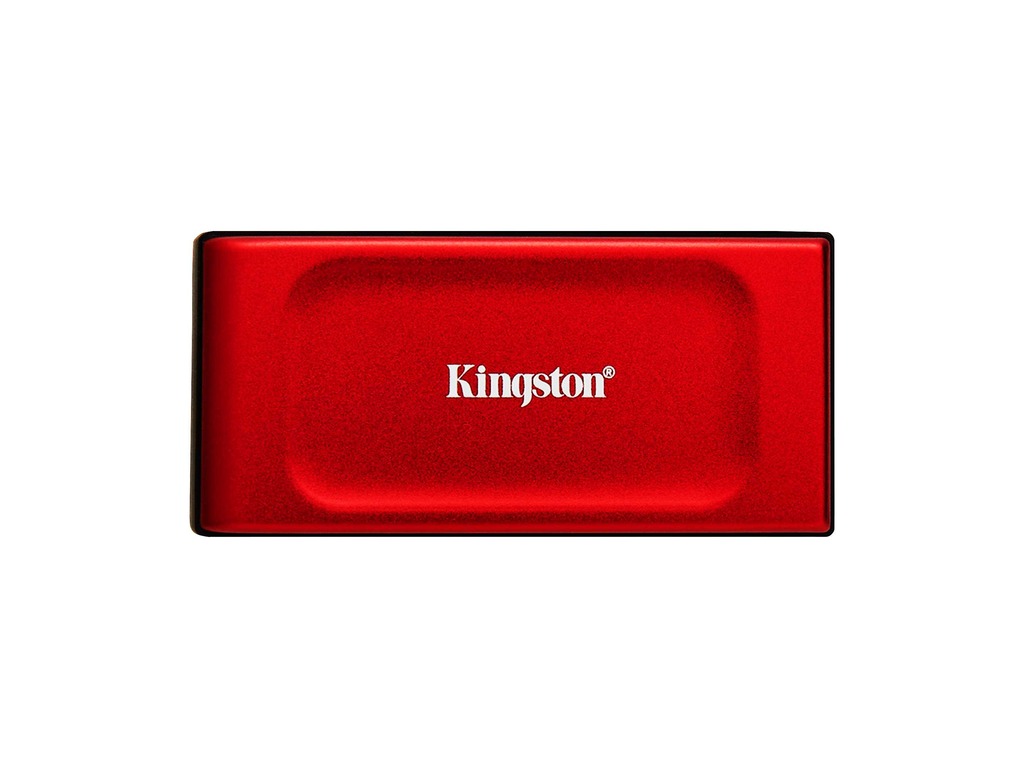 Kingston XS1000 1TB USB-C SSD crvene boje sa natpisom 1050MB/s