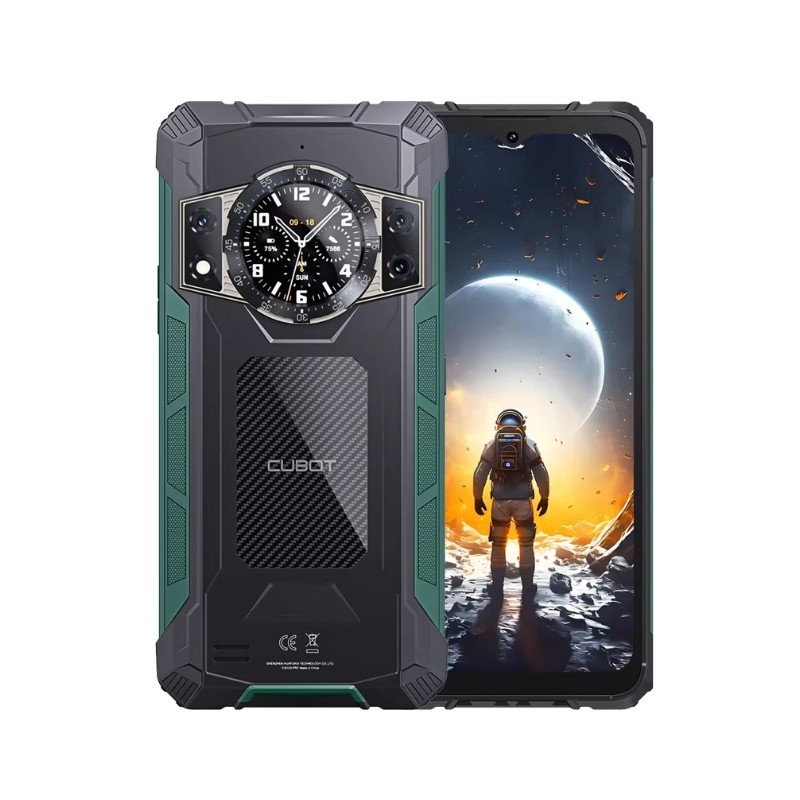 Robusni Cubot King Kong ACE2 telefon u zelenoj boji sa gumiranim elementima