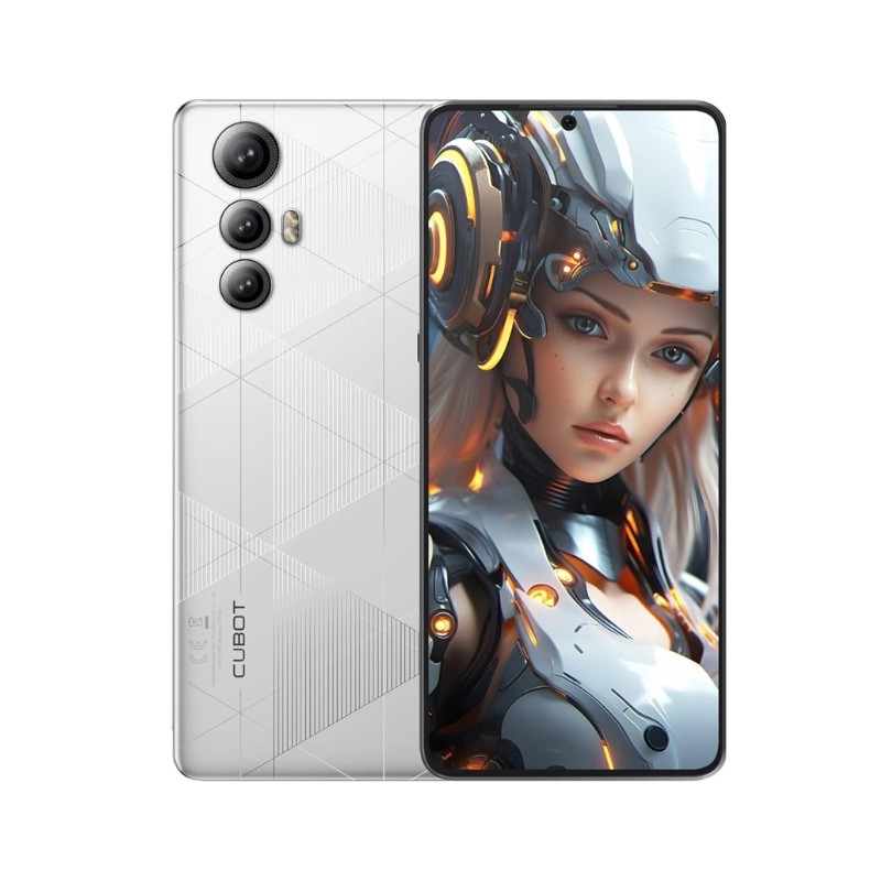 Cubot MAX 5 pametni telefon u beloj boji sa velikim ekranom i 100MP kamerom