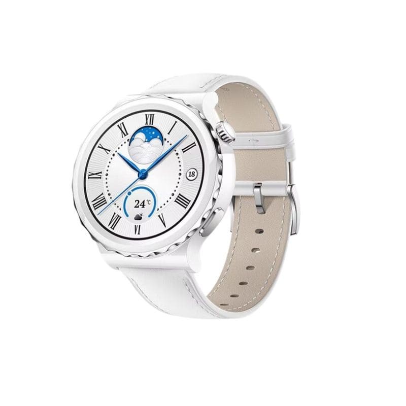Huawei Watch GT 3 Pro 43mm bijeli pametni sat s kožnim remenom