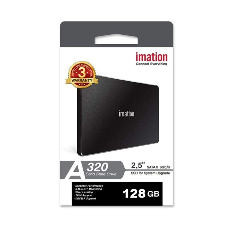 IMATION SSD 128GB SATA III 2,5" crni čvrsti disk sa oznakama kapaciteta i modela