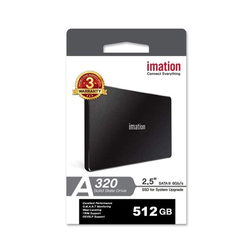 IMATION SSD 512GB SATA III 2,5" crni čvrsti disk sa oznakama kapaciteta i brzine