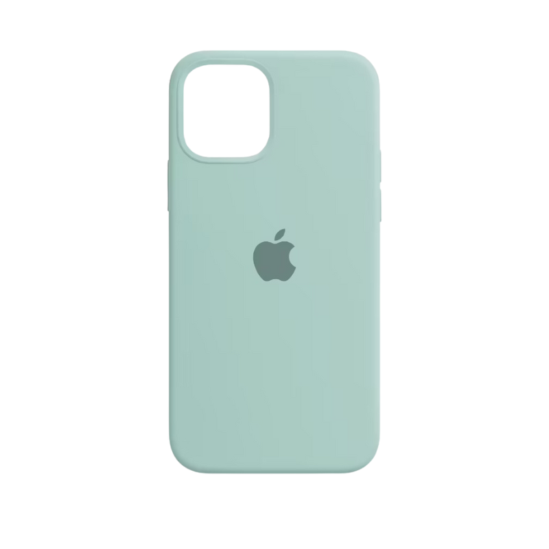 Mint green protective case for iPhone 14 with precise cutouts
