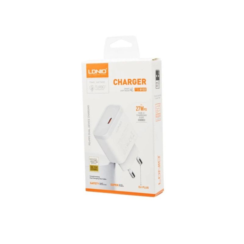 LDNIO Q122 PD 27W USB C punjač sa Type C kablom za brzo punjenje