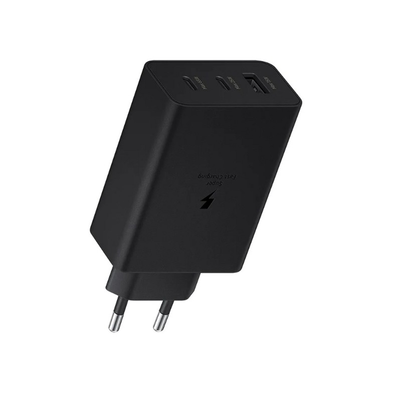 Originalni Samsung punjač TRIO 65W crne boje sa USB-A i dva USB-C porta
