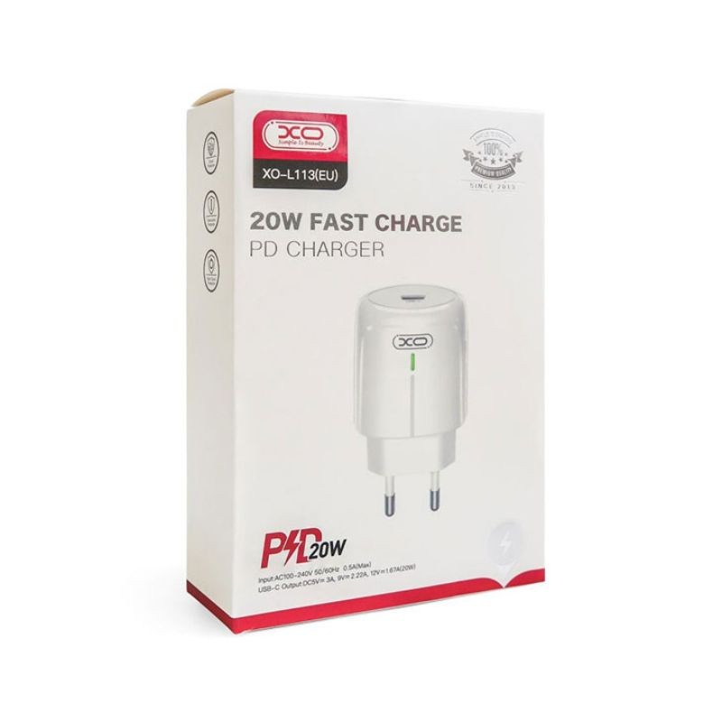 XO L113 PD 20W USB-C kućni punjač sa LED indikatorom