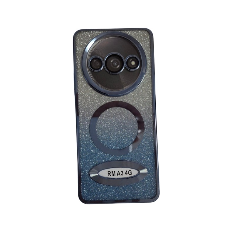 Plava MagSafe glitter maskica za Redmi A3 sa magnetima