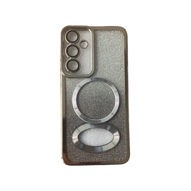 Srebrna MagSafe glitter maskica za Samsung A25 sa sjajnim efektima