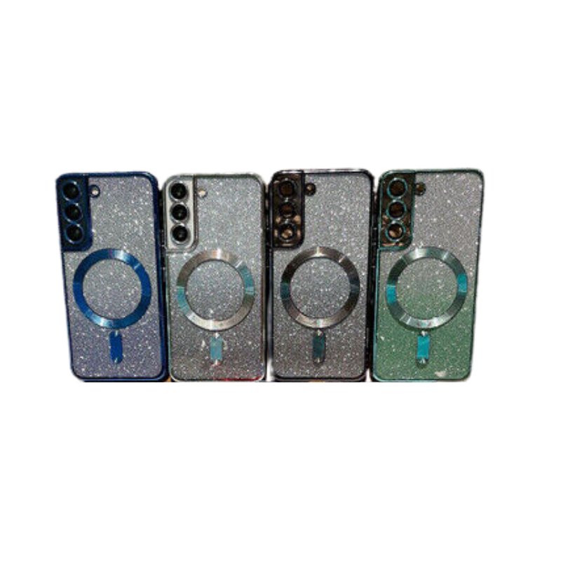 Roza MagSafe glitter maskica za Samsung S23+ sa magnetnim pričvršćivanjem