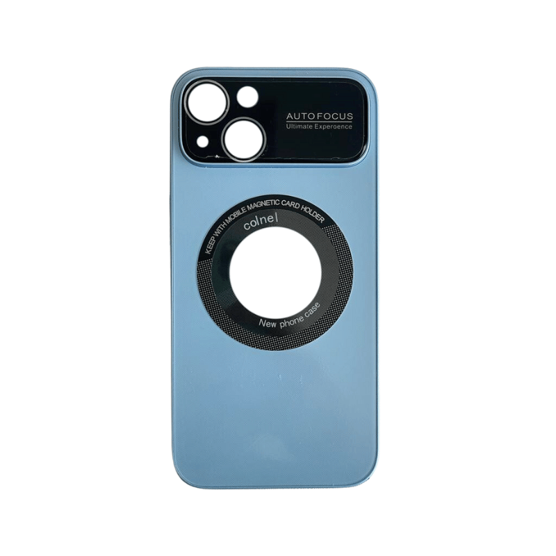 Plava MagSafe Lens maskica za iPhone 13 sa prikazanim magnetima