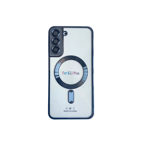 Siva MagSafe maskica za Samsung S23+ sa prikazanim magnetnim prstenom
