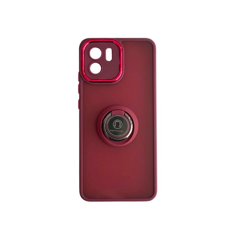 Crvena maskica za Redmi A1 sa zaštitnim prstenom