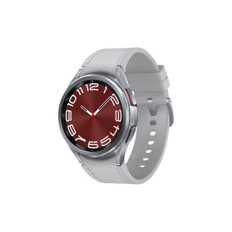 Samsung Galaxy Watch 6 43mm Silver pametni sat sa srebrnim kućištem i crnim kaišem