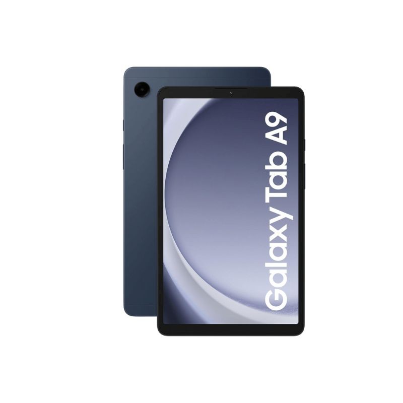 Samsung Galaxy Tab A9 8.7 LTE u navy boji sa ekranom i specifikacijama