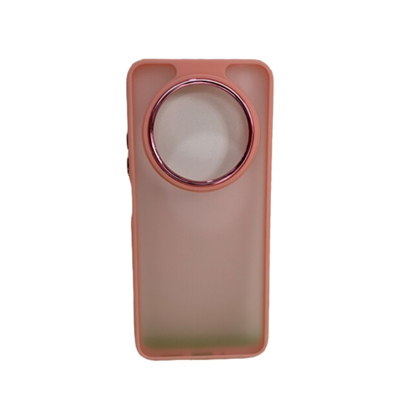 Roza silikonska maska za Xiaomi Redmi 14C sa zaštitnim okvirom