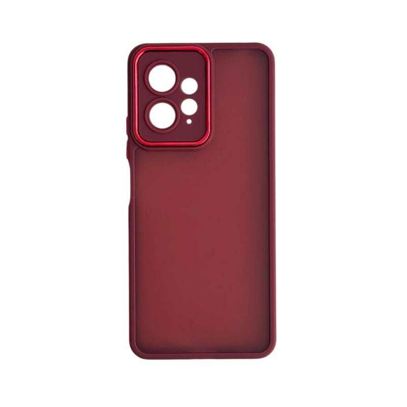 Silikonska maska Frame za Redmi Note 12 4G u bordo boji