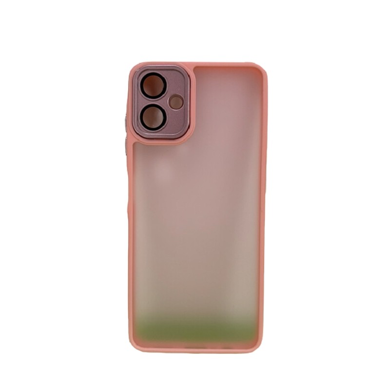 Roza silikonska maska Frame za Samsung A06 sa zaštitnim ivicama
